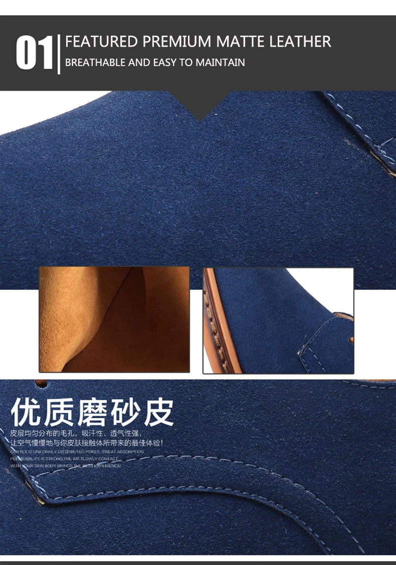 2024 Spring Suede Leather Oxford Casual Shoes - Comfortable Classic Sneakers, Large Size Flats.