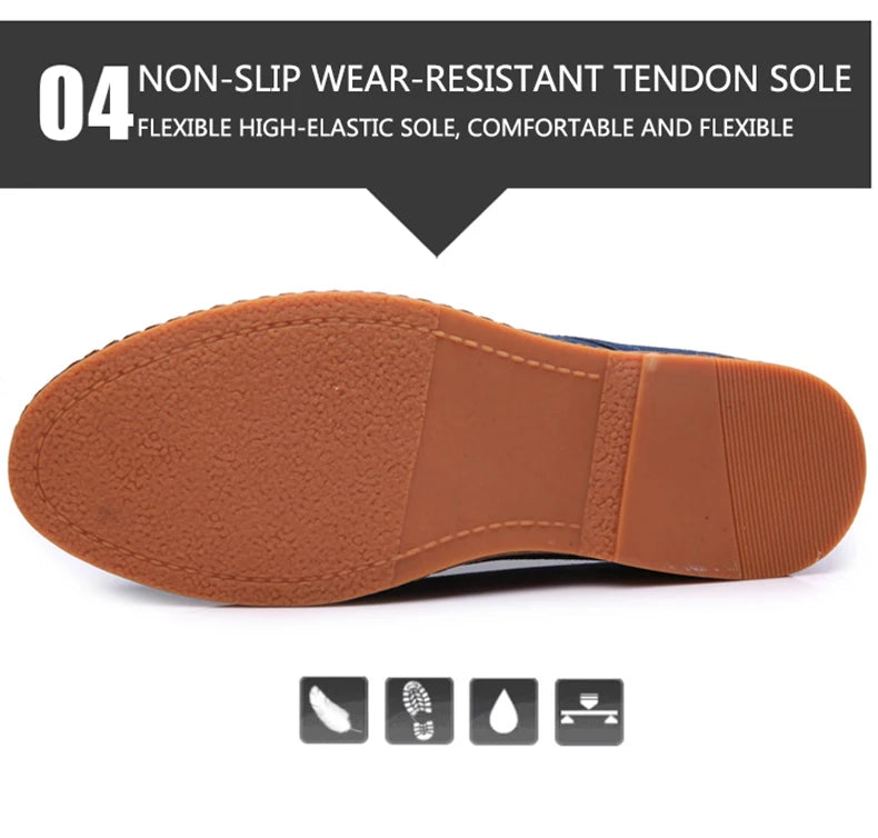 2024 Spring Suede Leather Oxford Casual Shoes - Comfortable Classic Sneakers, Large Size Flats.