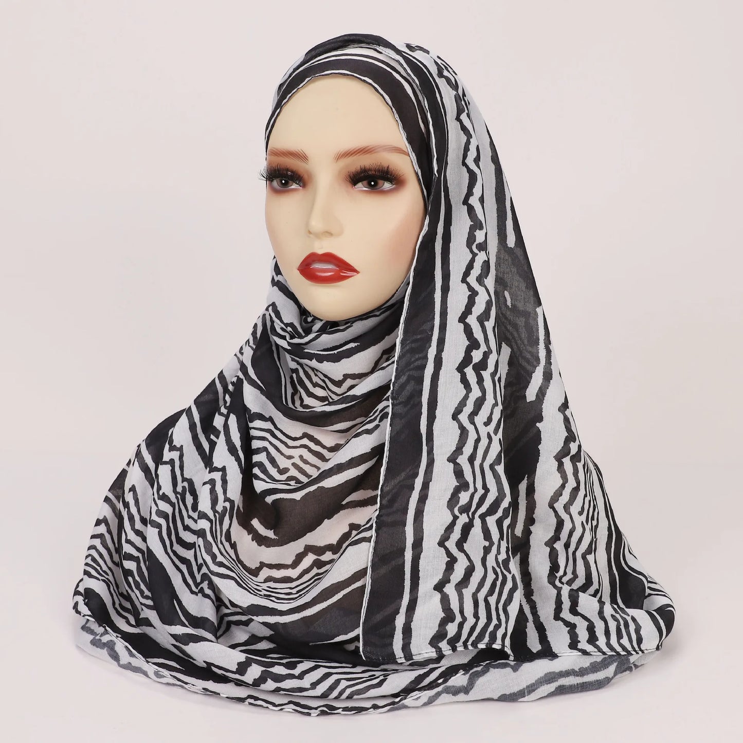Hijab Leopard Print Watercolor Soft Muslim Hijabs  Headscarf Warm