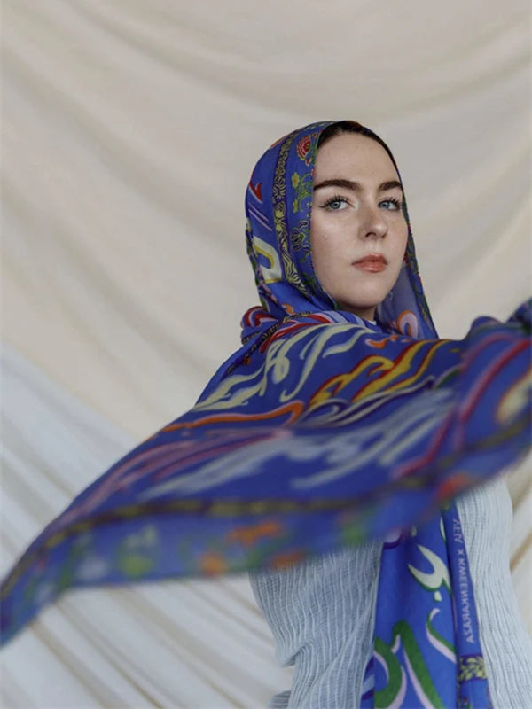 Hijab Leopard Print Watercolor Soft Muslim Hijabs  Headscarf Warm