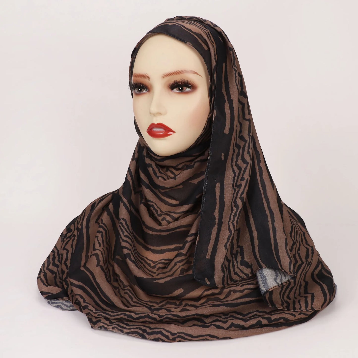Hijab Leopard Print Watercolor Soft Muslim Hijabs  Headscarf Warm
