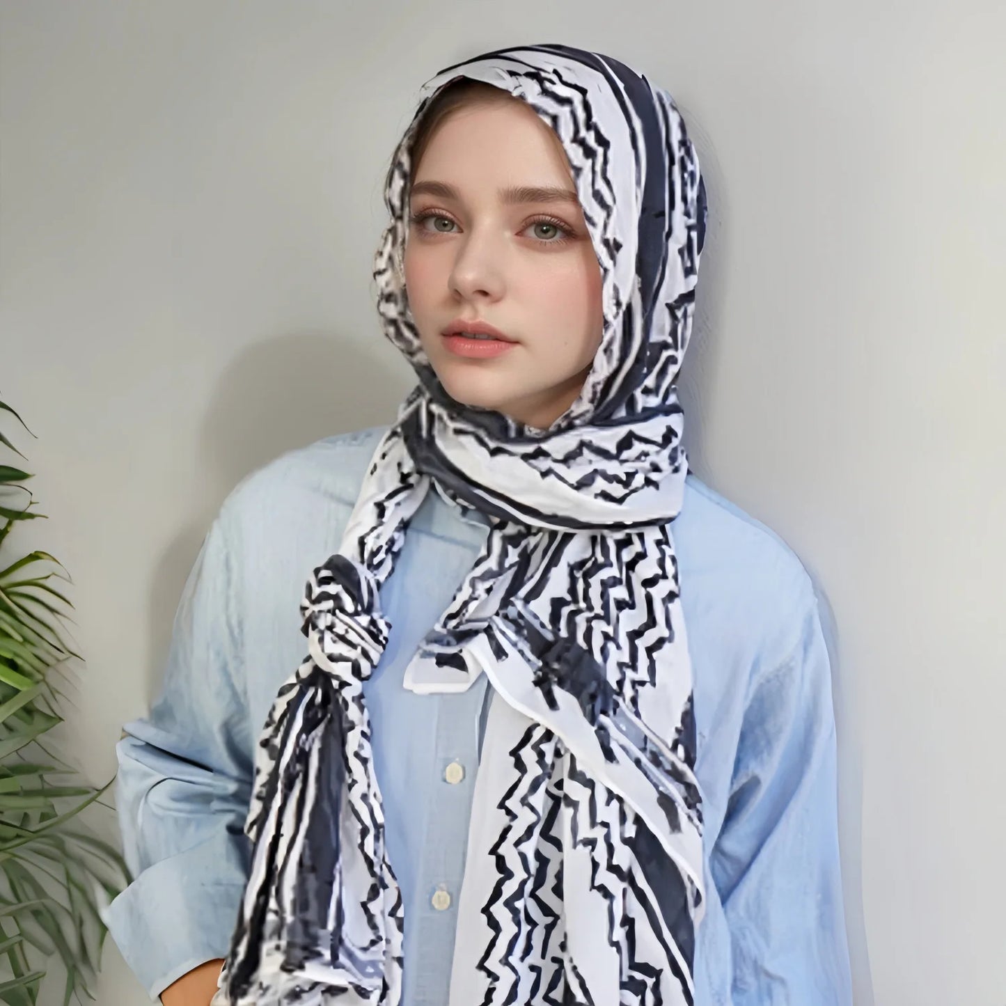 Hijab Leopard Print Watercolor Soft Muslim Hijabs  Headscarf Warm