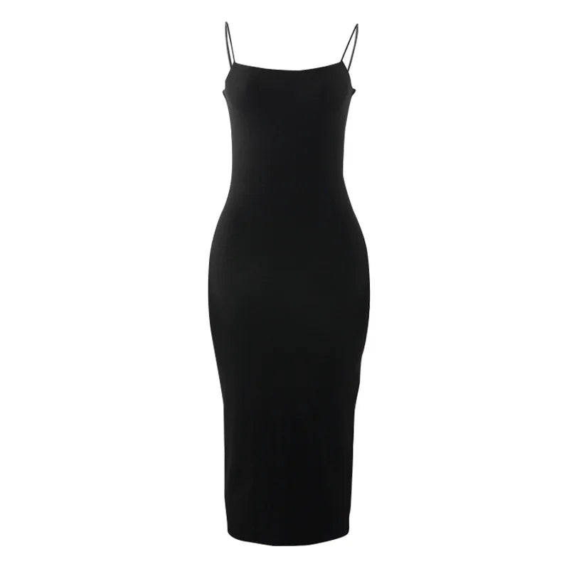 Summer Black Sexy Dress Women Streetwear Casual Clubwear Elegant Party Dresses