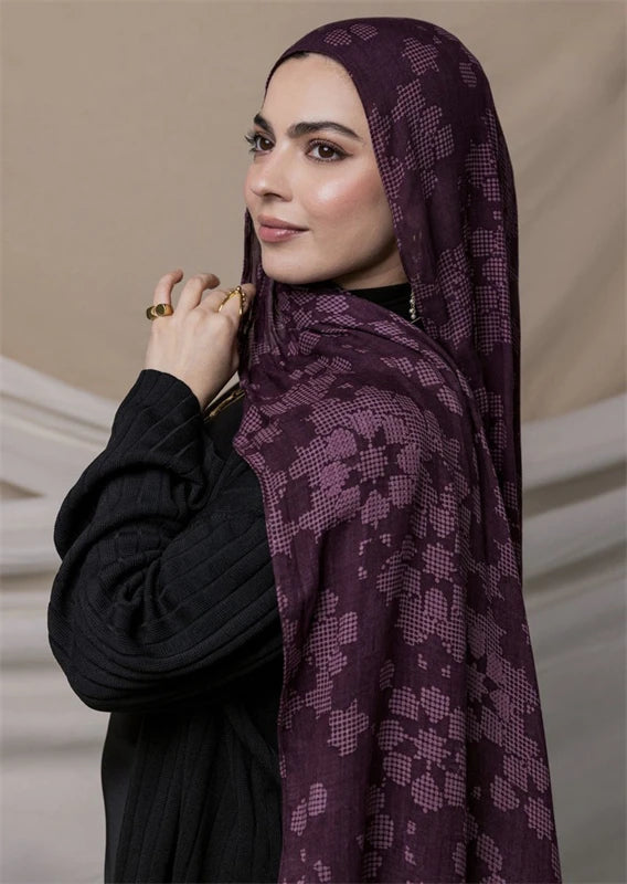 Hijab Leopard Print Watercolor Soft Muslim Hijabs  Headscarf Warm
