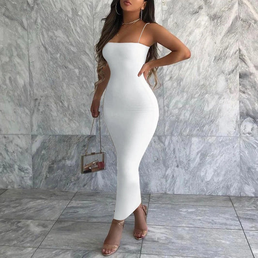Summer Black Sexy Dress Women Streetwear Casual Clubwear Elegant Party Dresses